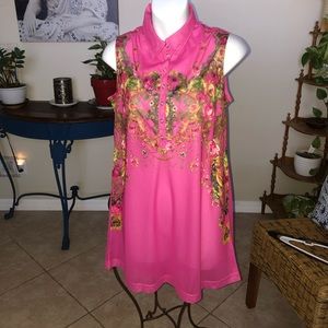 Daily Sports Floral Pink  Golf Tank Top M